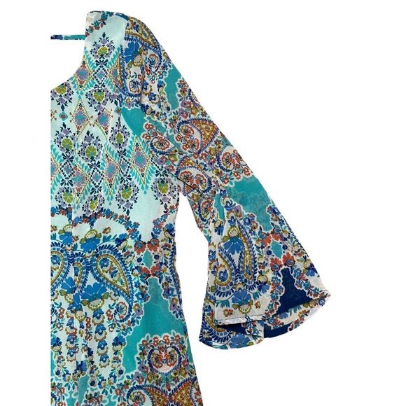 🦋Women's As U Wish Ladies lightweight tunic Size medium boho peasant summer - Picture 3 of 7